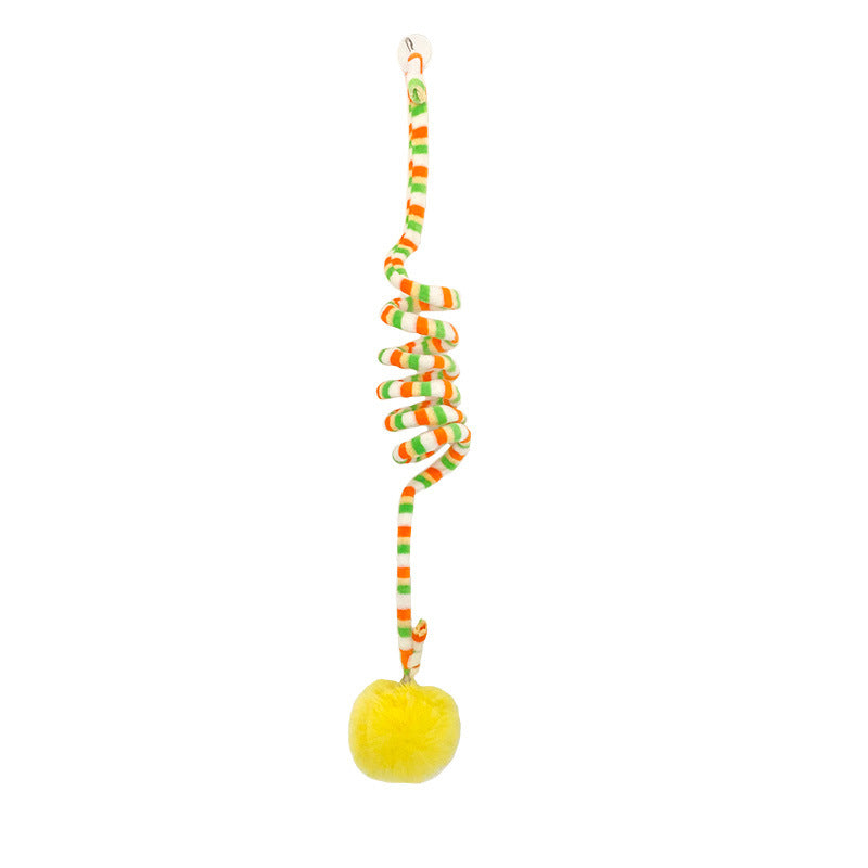 Hanging door cat toy swinging suction cup teasing cat toy kitten self-healing artifact cat elastic rope with bell ball