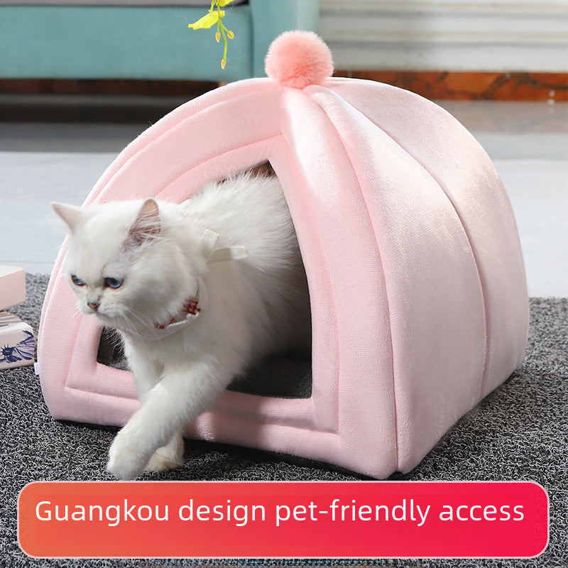 Cross-border cat kennel, dog kennel, rabbit pet kennel, warm winter, closed cat house, hamster, plush pet, universal in all seasons