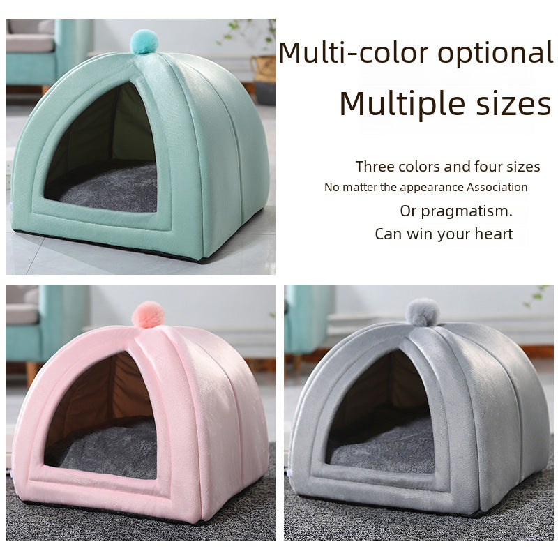 Cross-border cat kennel, dog kennel, rabbit pet kennel, warm winter, closed cat house, hamster, plush pet, universal in all seasons