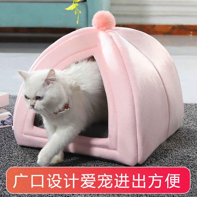 Cross-border cat kennel, dog kennel, rabbit pet kennel, warm winter, closed cat house, hamster, plush pet, universal in all seasons