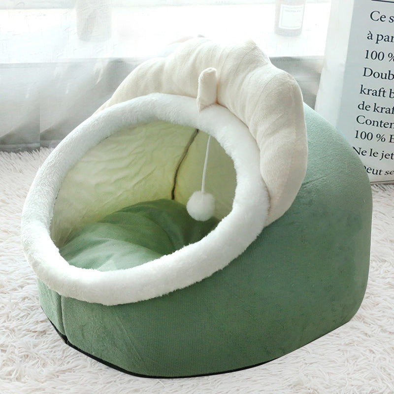 사계절 통용 고양이 모래 방풍 보온 견사 중소형 견사 3차원 만화 조형 고양이 모래 개 일상 매트