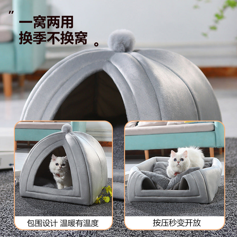 Cross-border cat kennel, dog kennel, rabbit pet kennel, warm winter, closed cat house, hamster, plush pet, universal in all seasons